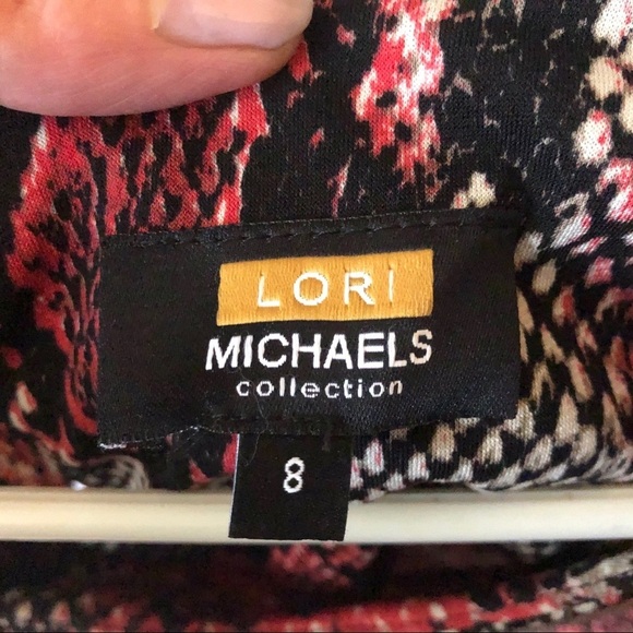 🎄 Lori Michaels collection  red/black dress size 8 - Picture 2 of 4
